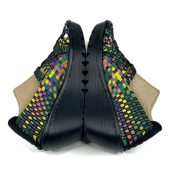 Skechers Parallel Unbeweavable Wedge Sandal Womens Size 8.5 Colorful Slip-On - Picture 6 of 10